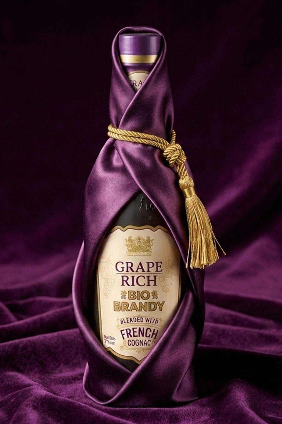 Grape Rich Bio Brandy back label